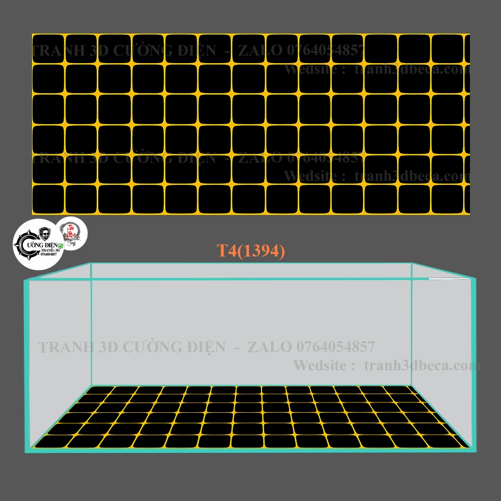 Tranh 3D dán đáy bể cá cảnh