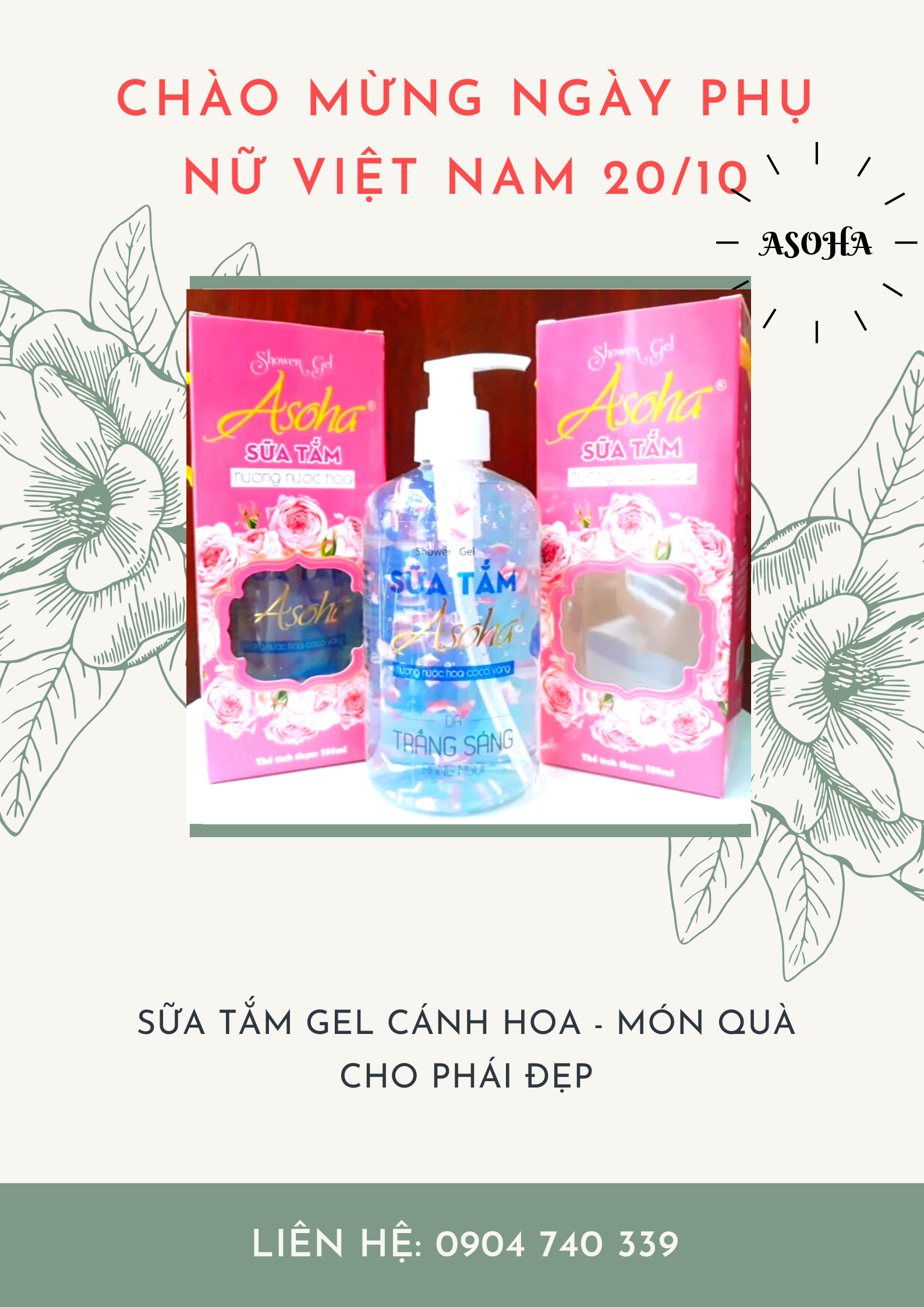 [HCM]SỮA TẮM TẨY TẾ BÀO GEL CÁNH HOA