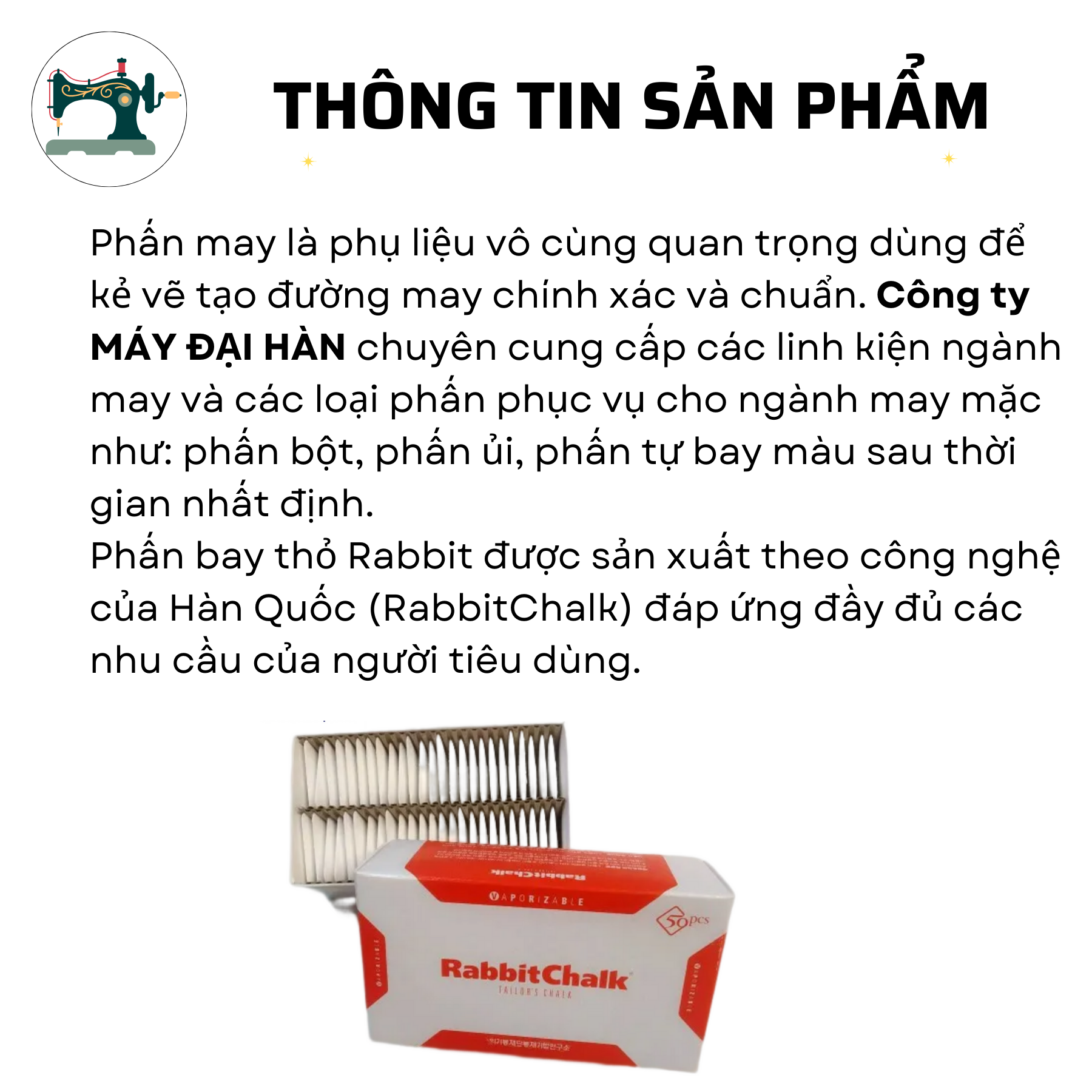 Hộp Phấn Bay Cao Cấp Con Thỏ Rabbit Chalk Hàn Quốc Dành Cho Thợ May