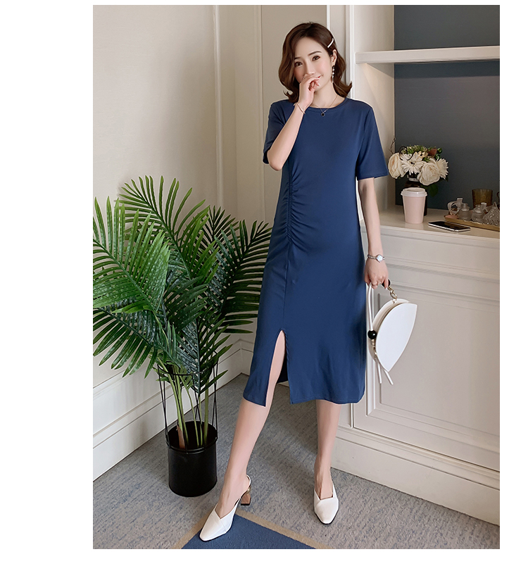 [HCM]Đầm bầu thun body sành điệu xanh