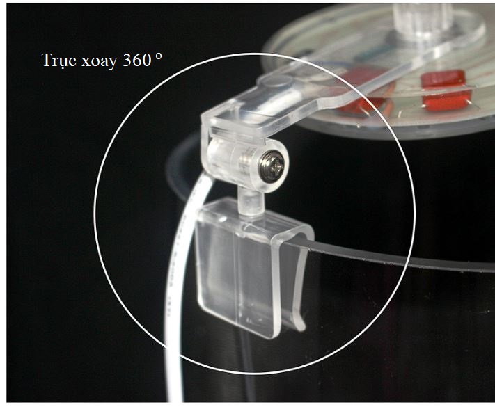 Đèn Led kẹp bể cá tròn, miệng vòm khó gắn đèn thường