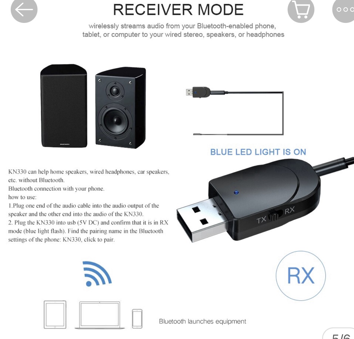 [HCM]USB thu phát âm thanh Bluetooth 5.0 với cáp AUX 3.5