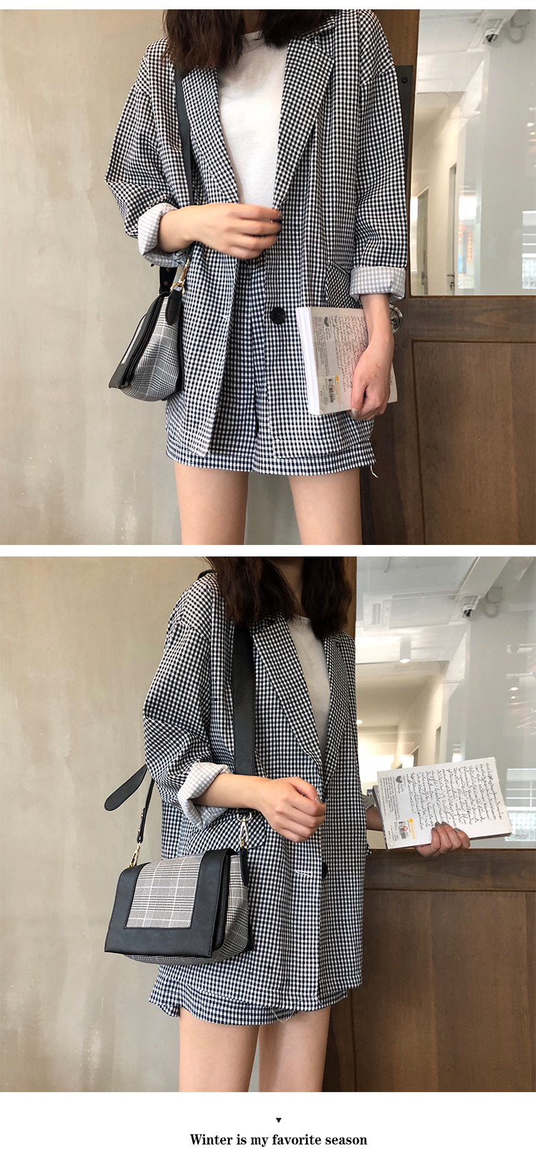 [HCM]Set vest caro Hàn Quốc (áo vest+short)