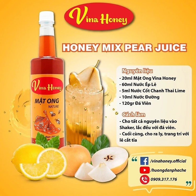 Mật ong Vina Honey chai 750ml