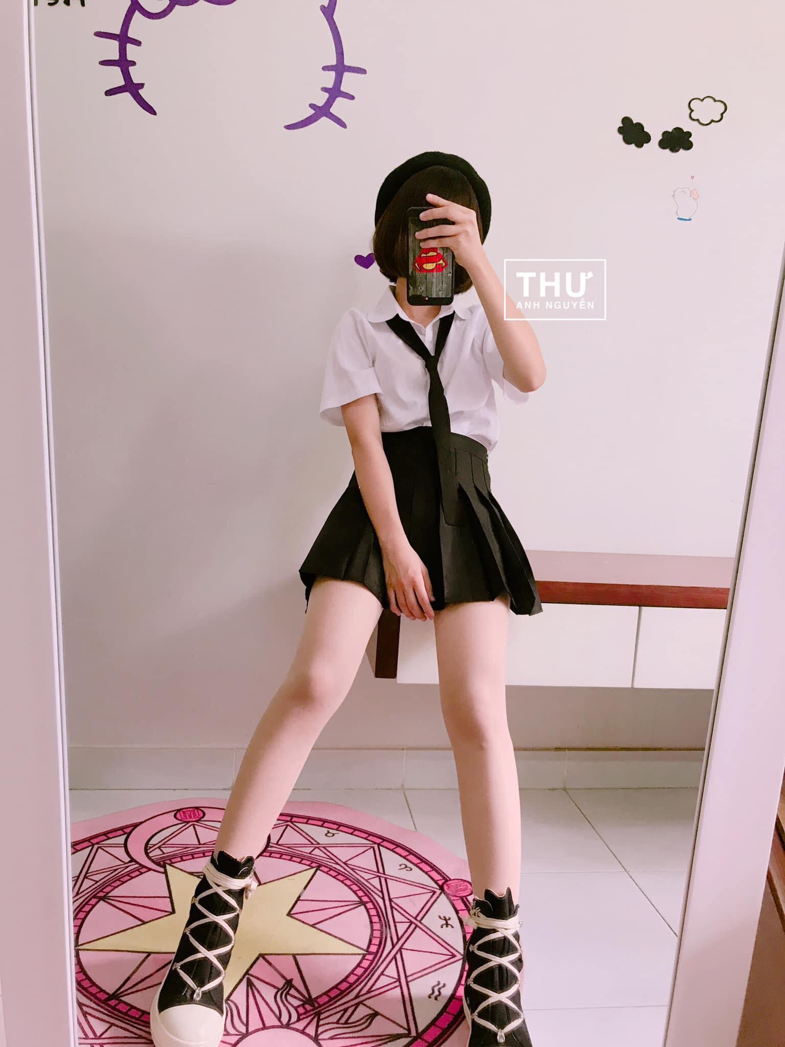 [HCM]SET ULZZANG HỌC SINH TAY NGẮN CAVAT DÂY