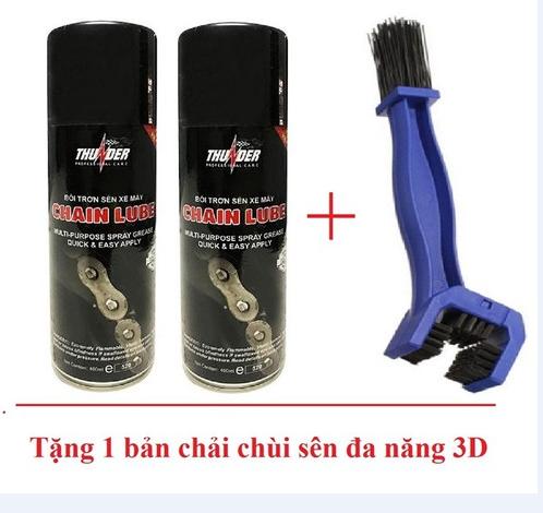 Combo 2 chai chain lube - bôi trơn sên xích xe máy tặng chải sên 3d