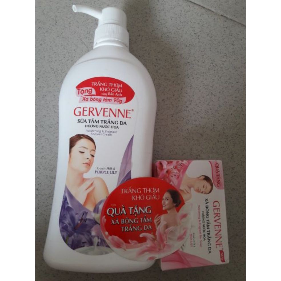 SỮA TẮM GERVENNE 450G TẶNG XÀ BÔNG THƠM 90G