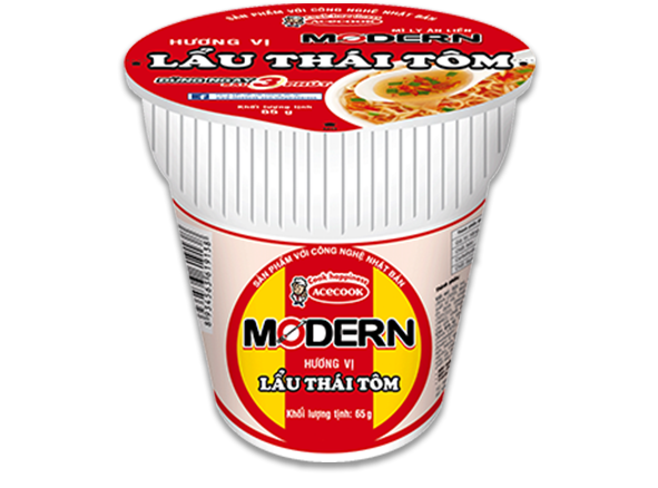 Combo 3 cốc Mì Ly Modern Lẩu Thái Tôm 65G