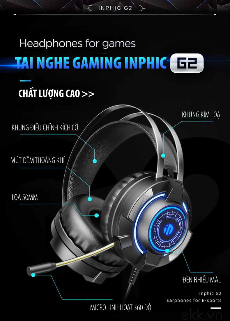 Online mall -  Tai Nghe Gaming Inphic G2 Surround 7.1