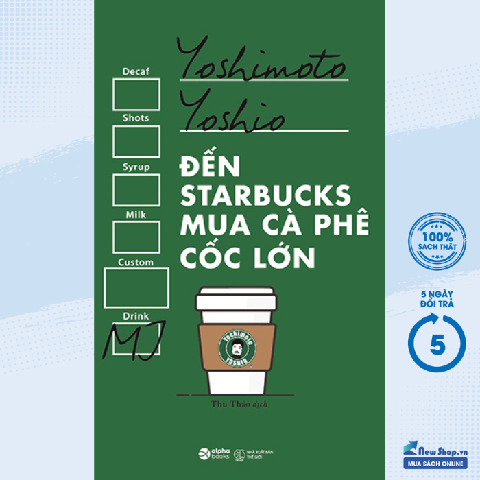 Sách - đến starbucks mua cà phê cốc lớn - newshop