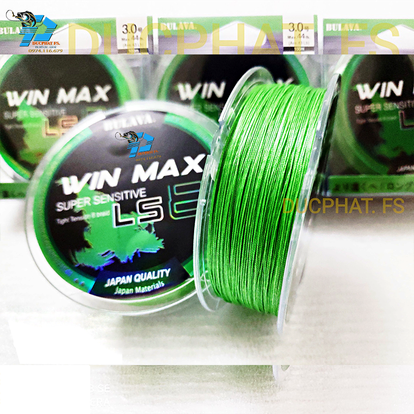 Dây dù siêu bền x8 WIN MAX xanh lá, Dù tơ x8 !!!