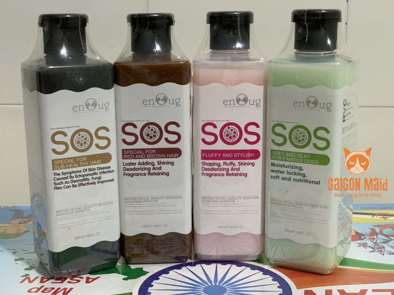 ( HSD 2027) Sữa tắm phục hồi da lông SOS đen (530ml)