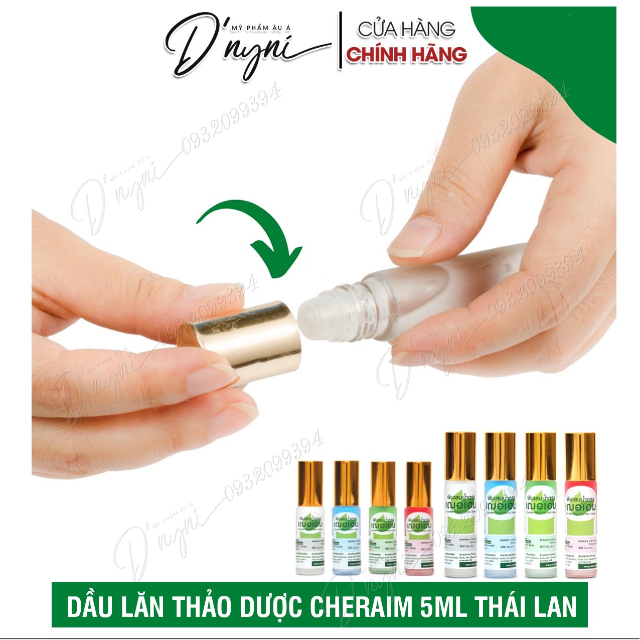 Dầu lăn thảo dược CHERAIM Thái Lan 5ml -10ml