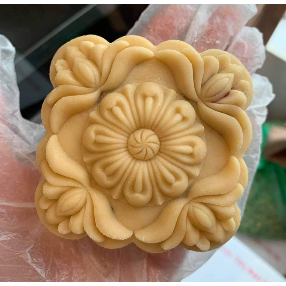 Khuôn trung thu Teflon 150gr - 200gr vuông hoa