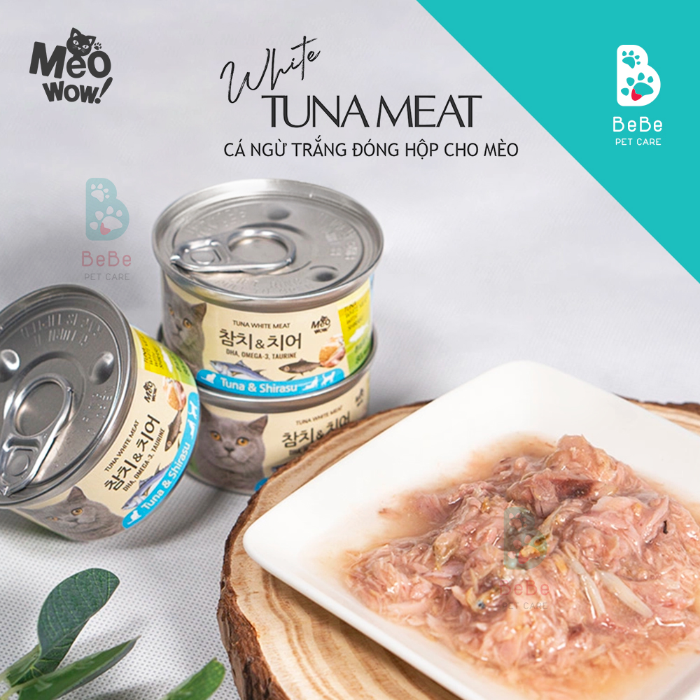 [Combo 10 - 12 Lon] Pate MEOWOW Từ Cá Ngừ Trắng Nhiều Vị Cho Mèo Mọi Lứa Tuổi