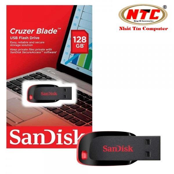 USB Sandisk Cruzer Blade CZ50 128GB (Đen) - Nhat Tin Authorised Store