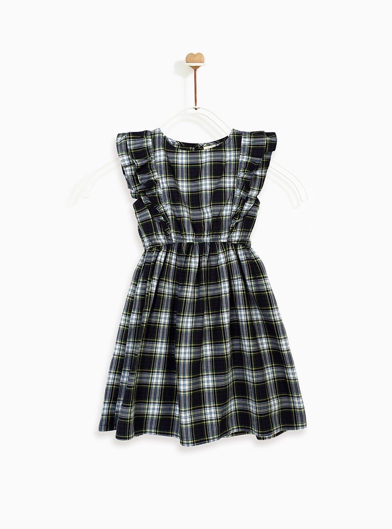 Đầm bé gái MDK Plaid Skater