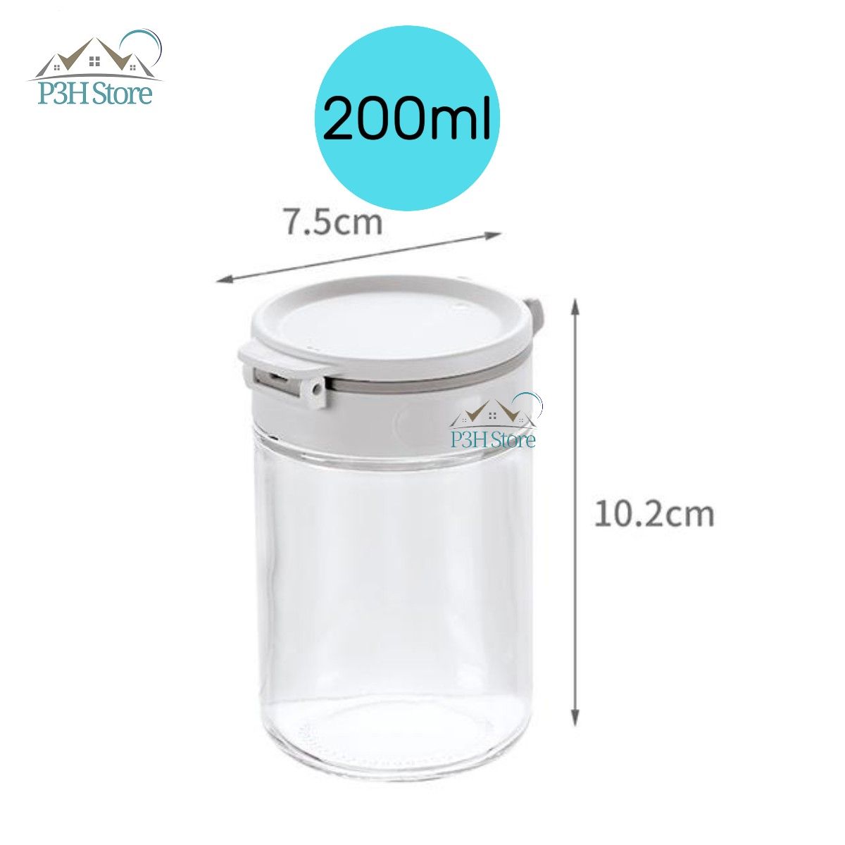 Hủ rắc tiêu lọ rắc gia vị bằng thủy tinh nắp xoay 3 kích cỡ Fasola YL034
