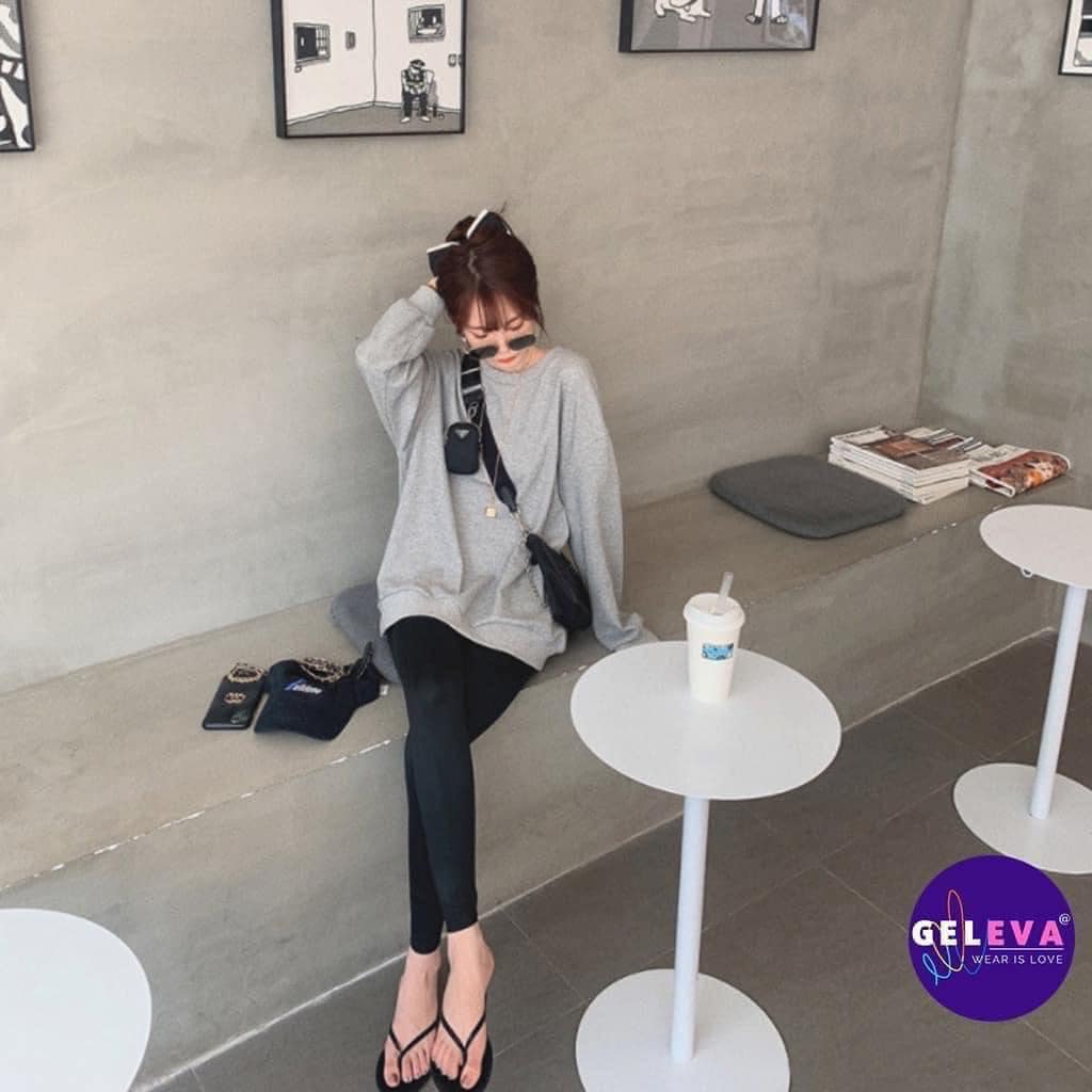 Quần Legging Dài Cuộn Tím Siêu Hot Co Giãn 4 Chiều Chất Vải Thun