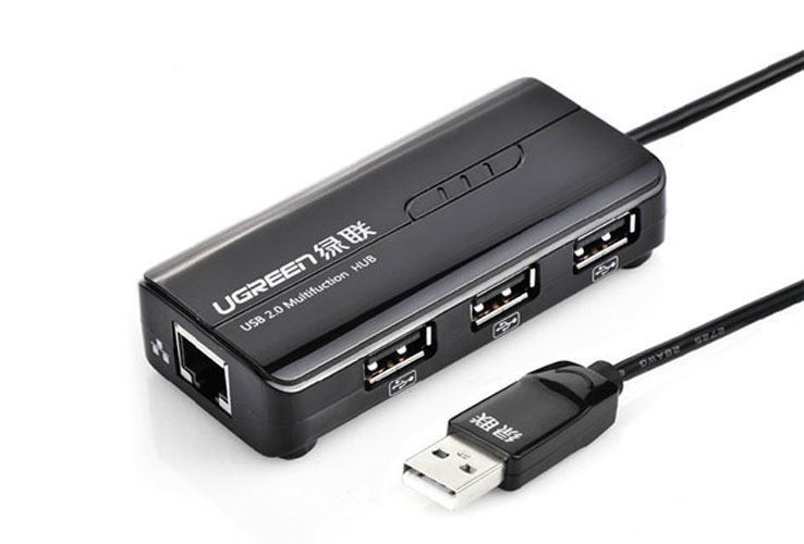 Bộ chia 3 cổng USB 2.0 và 1 cổng LAN Ethernet 10/100Mbps Ugreen 20264
