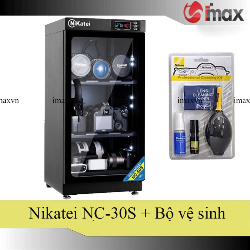 Tủ chống ẩm Nikatei NC-50S BLACK (50 lít) + Bộ vệ sinh máy ảnh 8 in 1