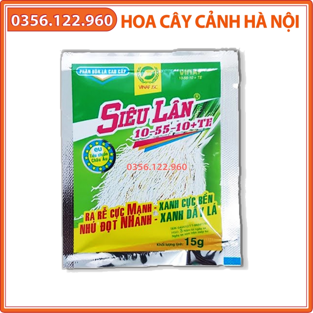 [Rẻ vô địch] PHÂN BÓN SIÊU LÂN XANH 10-55-10+ TE 15G (PHÂN BÓN SIÊU LÂN 10-55-10+ TE 15G)
