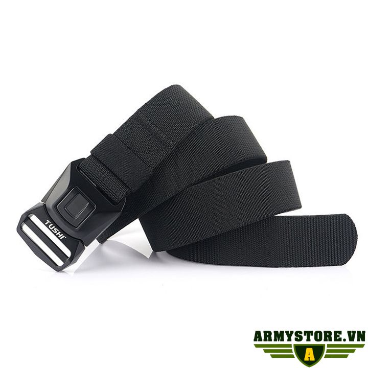 [HCM]Dây thắt lưng lính - Dây nịt vải bố ARM-1076 (Đen)