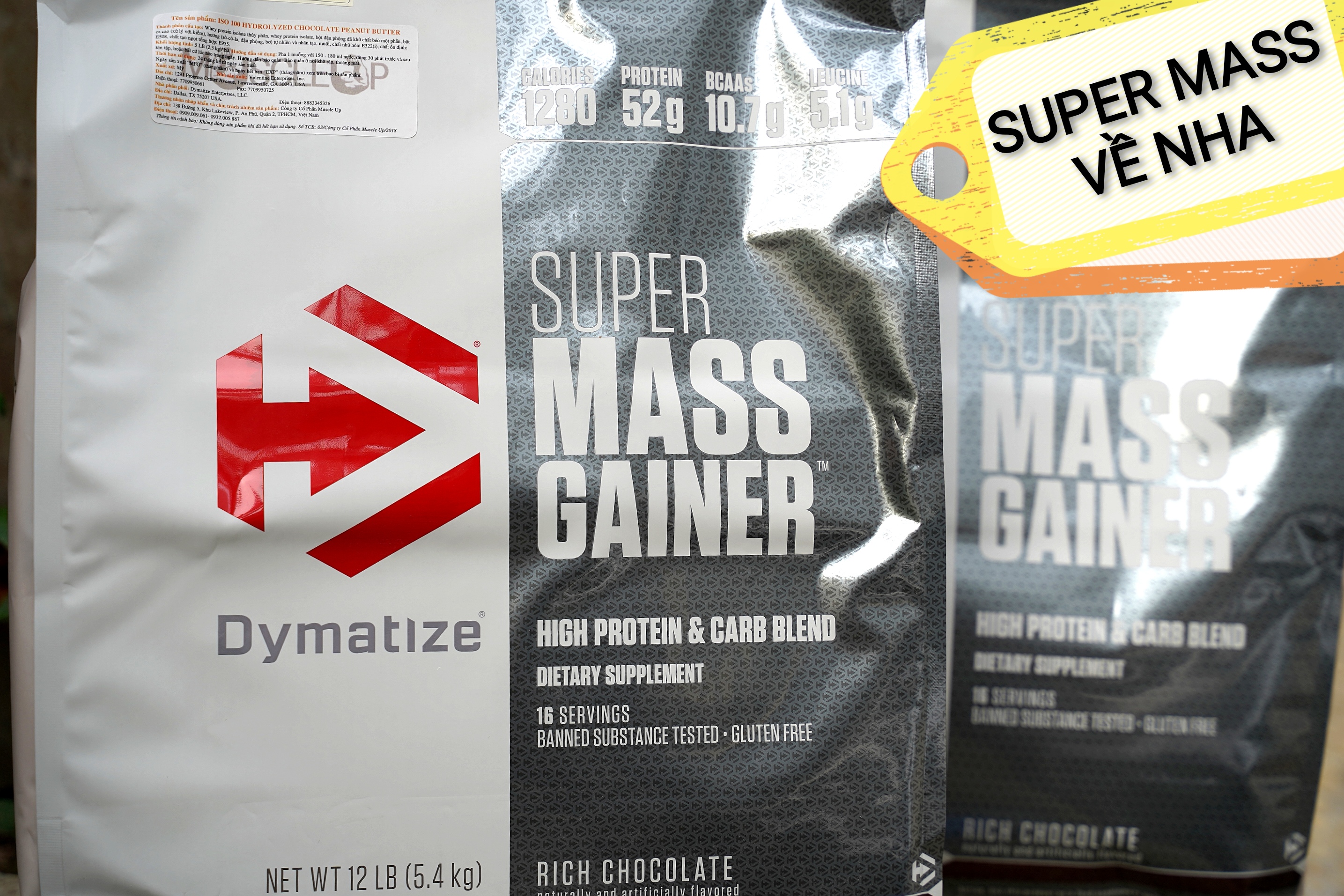 [HCM]Thực Phẩm Tăng Cân Nhanh Dymatize Super Mass 5.4kg (12lbs)