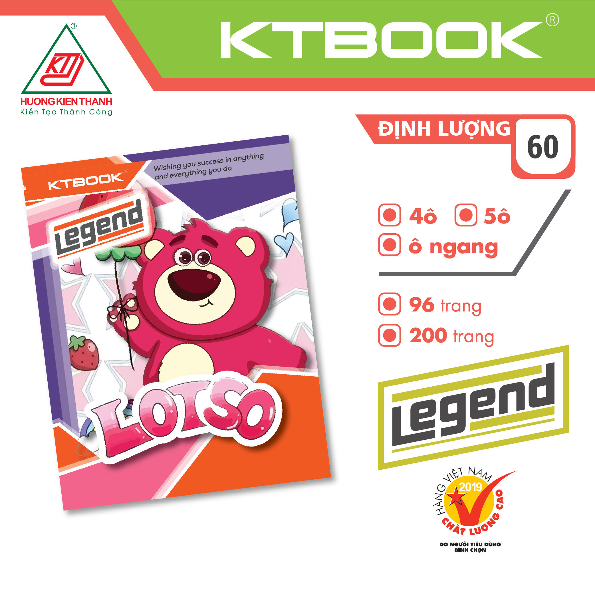 Gói 10 cuốn Tập học sinh cao cấp giá rẻ Legend giấy trắng ĐL 60 - 96 trang (10 cuốn/gói)