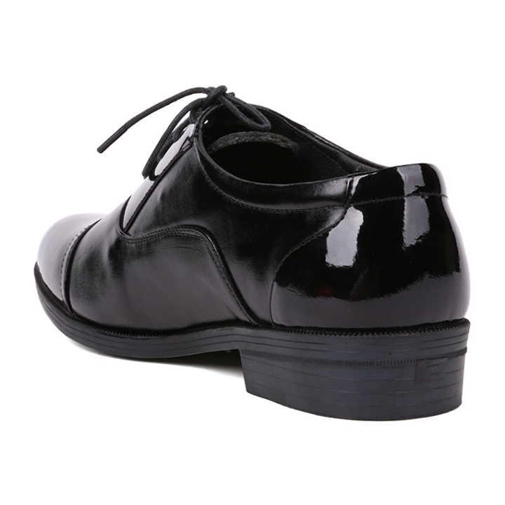 Giày nam da bò cột dây màu đen HQ7116