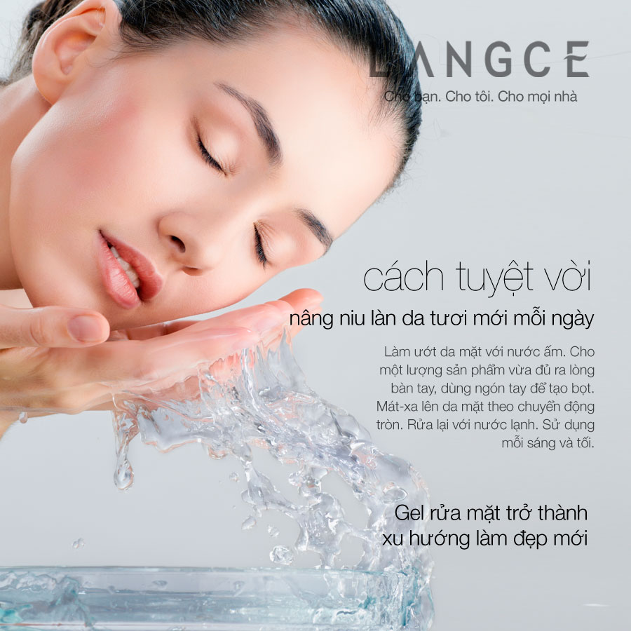 GEL RỬA MẶT COLLAGEN+ ĐẸP DA 100ml - TỎI ĐEN - TRẺ HÓA DA LANGCE
