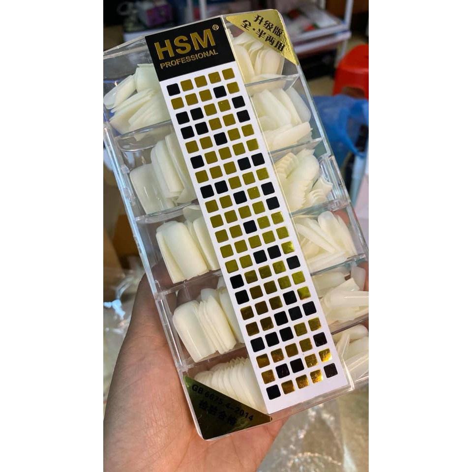 Móng Úp Tay, Móng HSM Vuông Nhám sẵn 500 móng