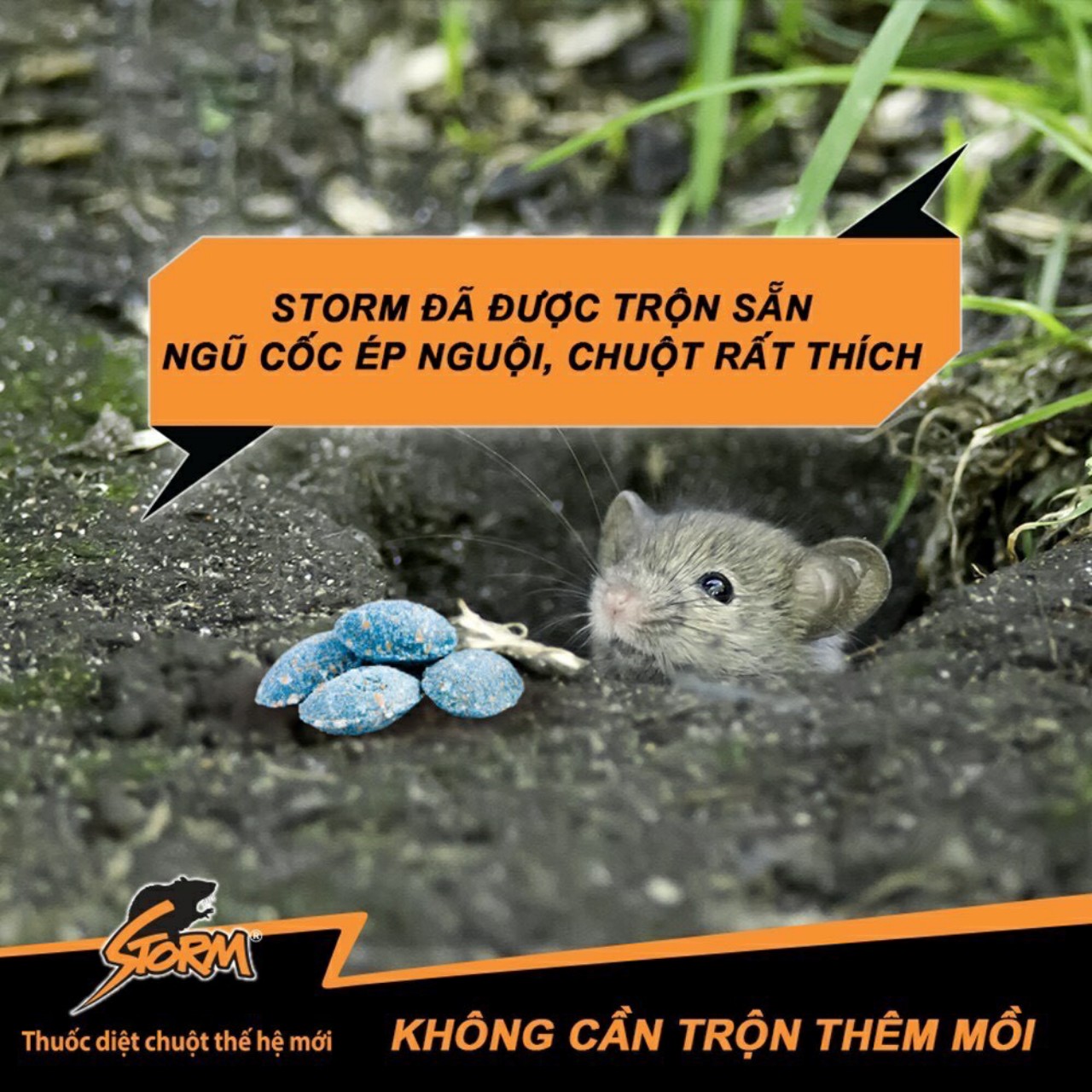 Hộp thuốc diệt chuột Storm 0.005% (hộp 5 gói x 20 viên) (Bao bì mới)