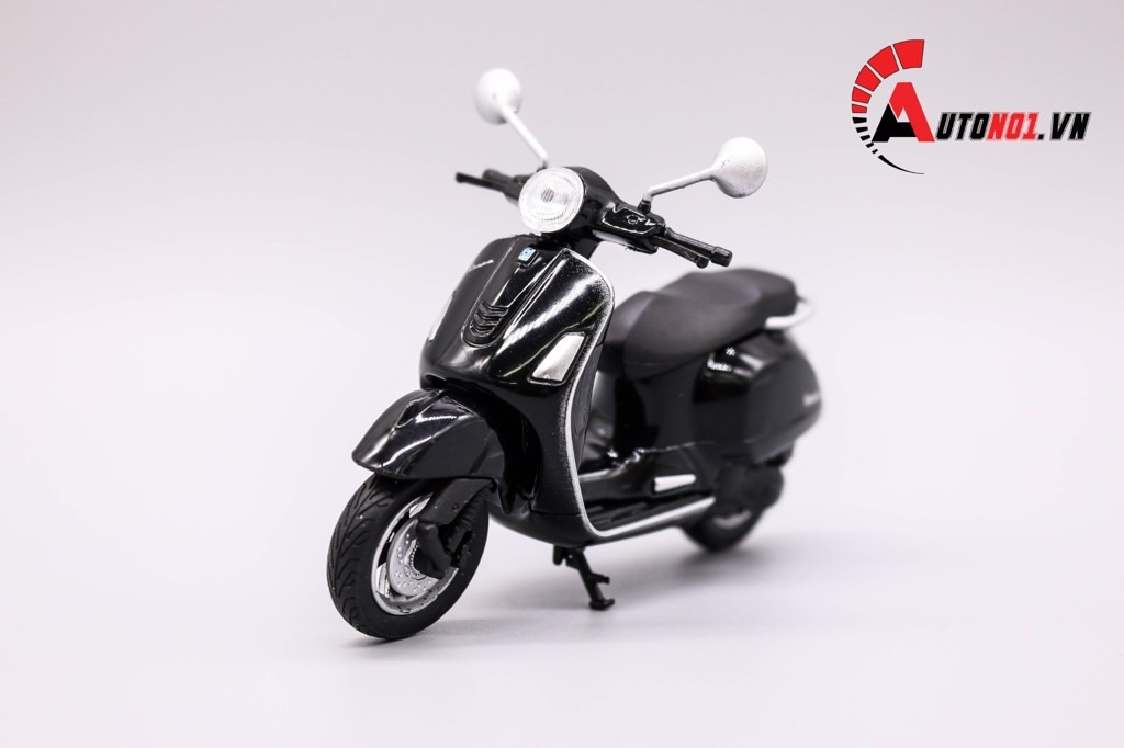 MÔ HÌNH XE VESPA GTS 125CC 2017 BLACK 1:18 WELLY MT078C