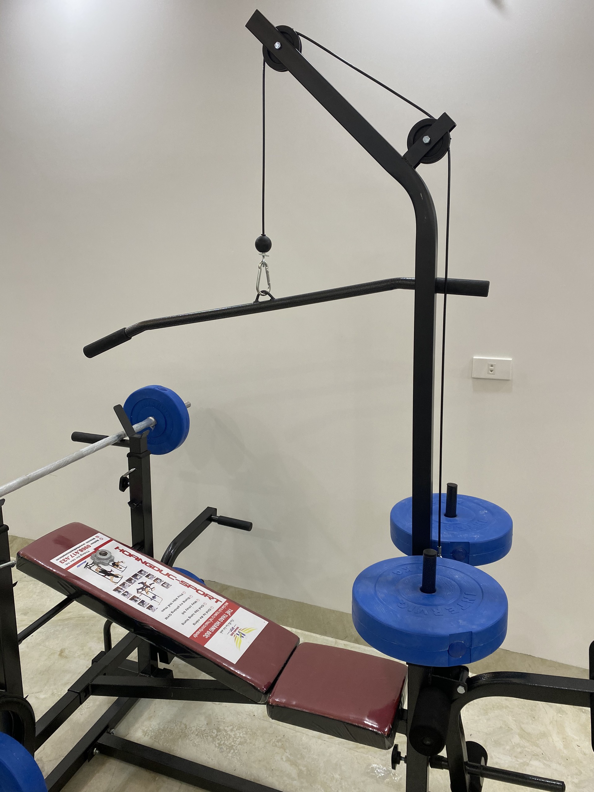 Ghế tập tạ đa năng XuKi HOÀNG ĐỨC 2020( chưa có tạ và đòn tạ) Ghế