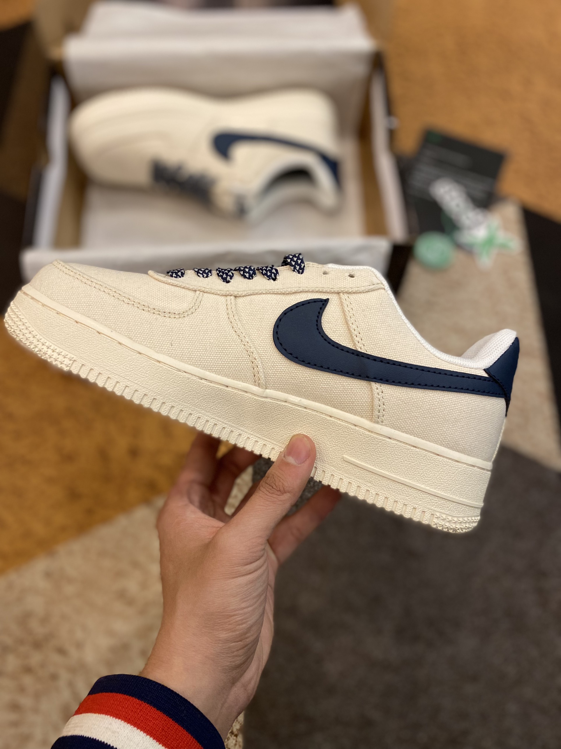 [MyGsneaker] Giày AF1 logo navy bản tiêu chuẩn