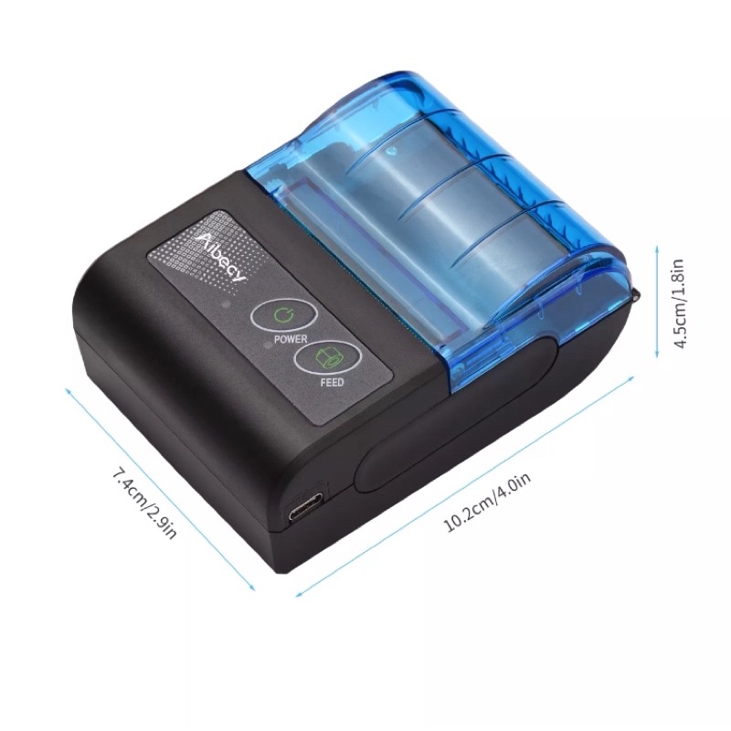 Máy in hoá đơn Mobile Printer Aibecy - Máy in nhiệt bluetooth