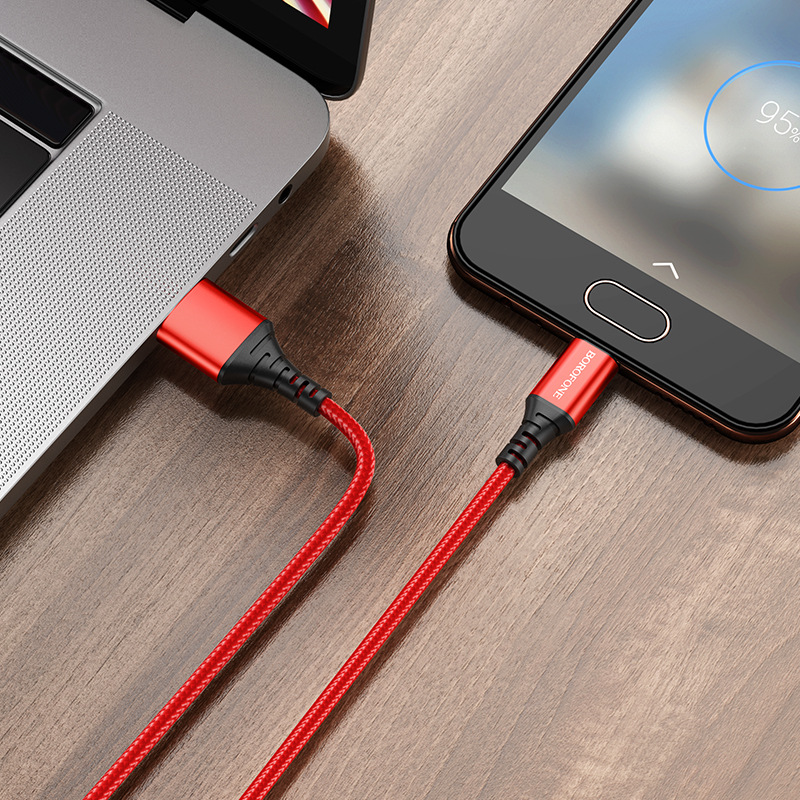 Cáp Sạc Type C, Micro USB Dây Dù Borofone BX54 1m Chính Hãng