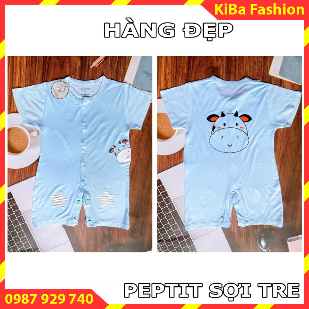 Bộ body cho bé chất peptit sợi tre - Thoáng khí hàng loại 1- Bodysuit- cho bé từ 3-10kg (0-12 tháng)-đồ cho bé sơ sinh - BSQC0350
