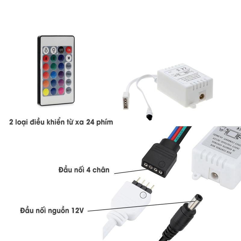 Bộ điều khiển mini cho đèn led dây dán RGB 5m