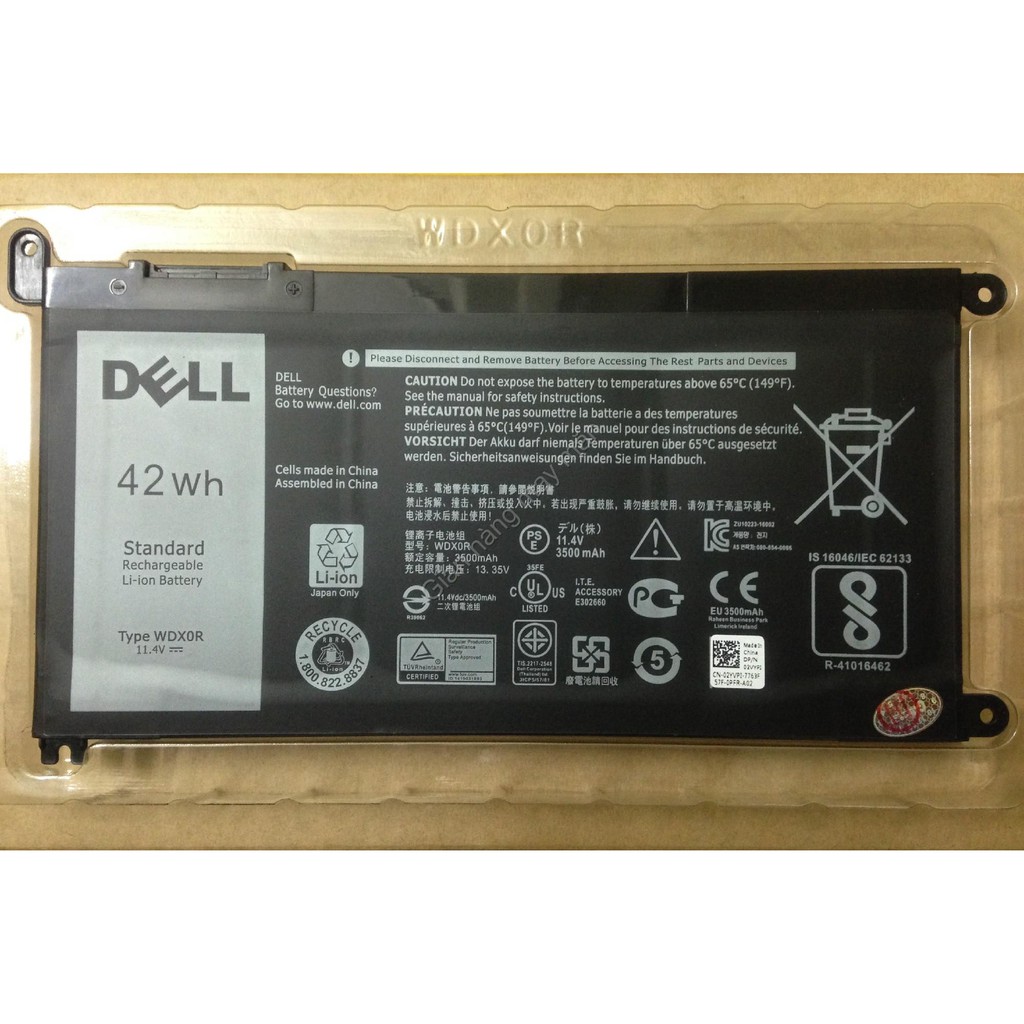 [HCM]Pin Laptop Dell Inspiron 15 7560 7569 7570 7572 7573 7579 7580 7586 5565 5567 5568 5570 5575 5578 5579 5580 5368Mã WDXOR