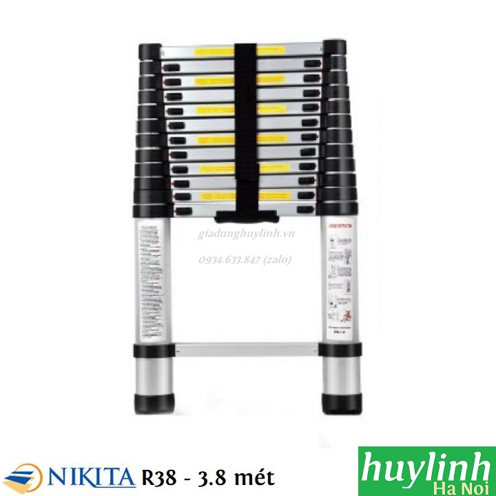 Thang nhôm rút đơn nikita r38 - 3.8 mét