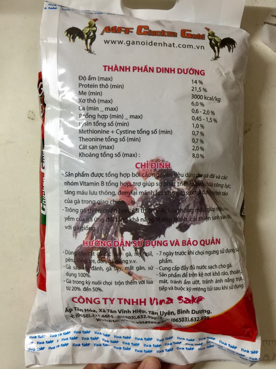 CÁM GÀ ĐÁ CHICKEN GOLD MFF 2KG