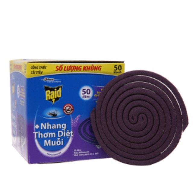 [HCM]COMBO 5 HỘP NHANG THƠM DIỆT MUỖI RAID