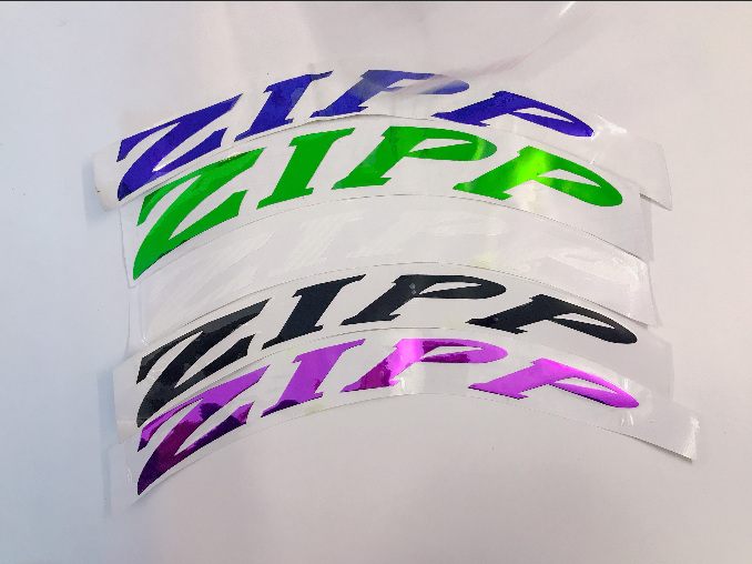 miếng dán xe, dán vành xe đạp chữ ZIPP