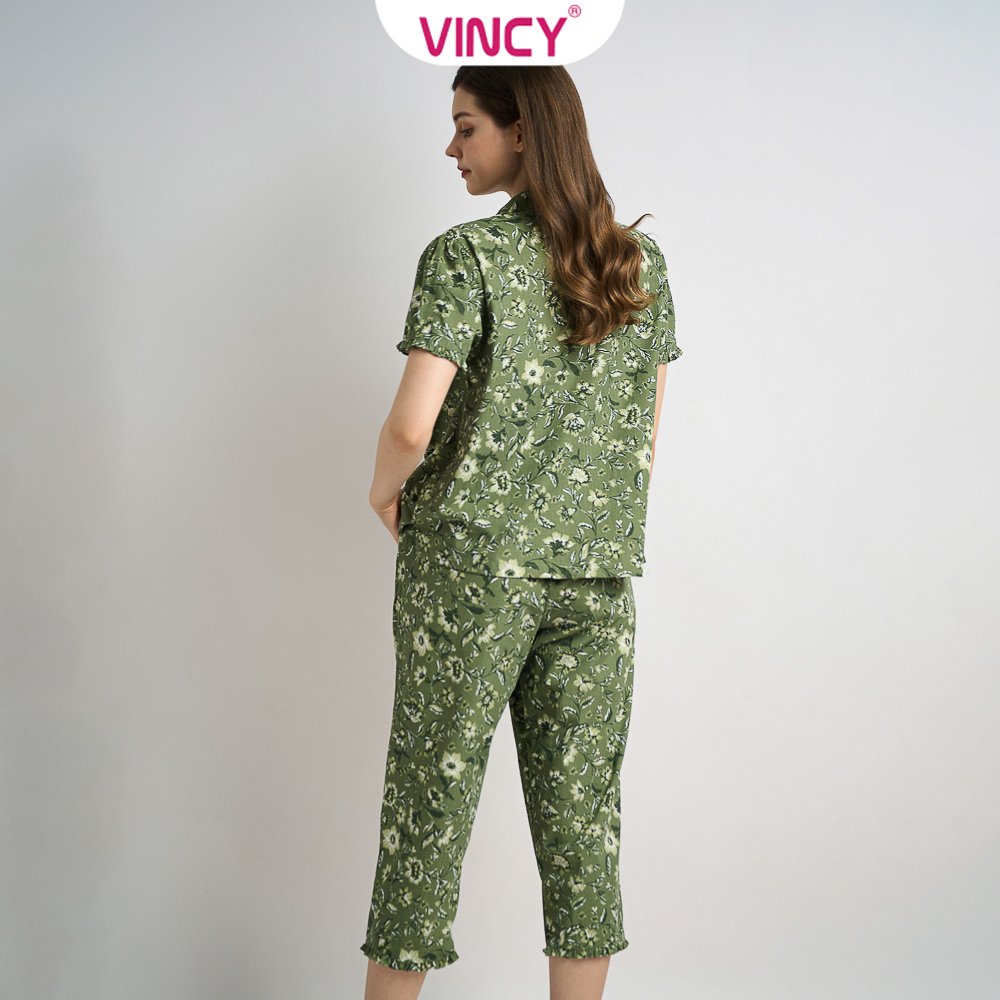 [Mua 3 giảm 20%, mua 2 giảm 15%] Bộ Đồ Satin Lửng Nữ Vincy BLS050W31