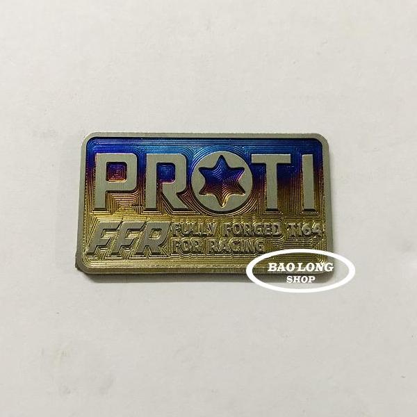 Tem TiTanium PROTI gắn xe máy (100% Titan)