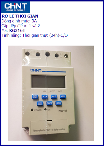 Đồng hồ hẹn giờ chint chính hãng 3A