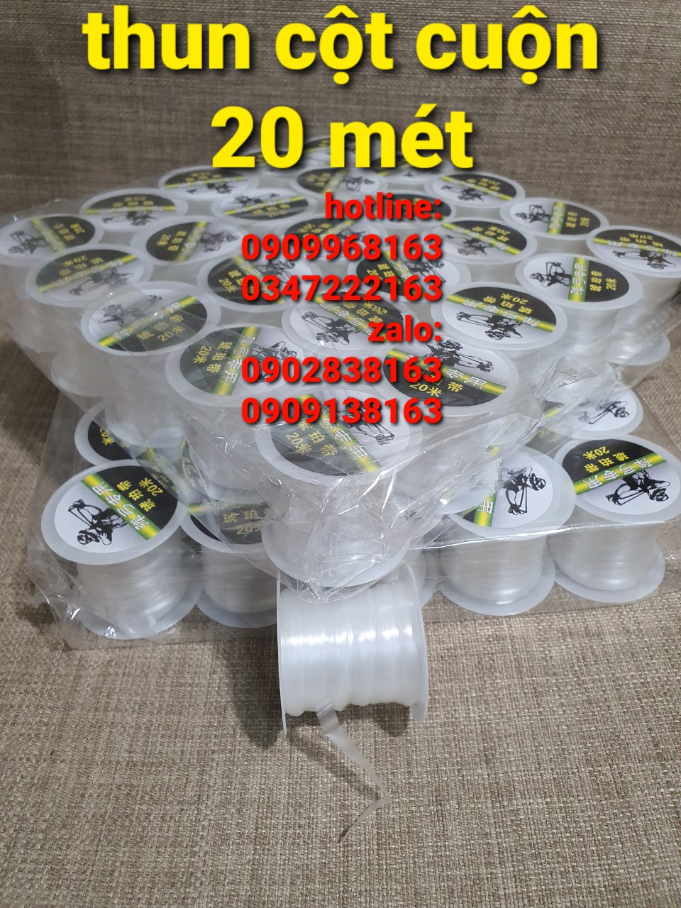 [HCM]COMBO 2 CUỘN THUN CỘT (1 CUỘN 20 MÉT X2)