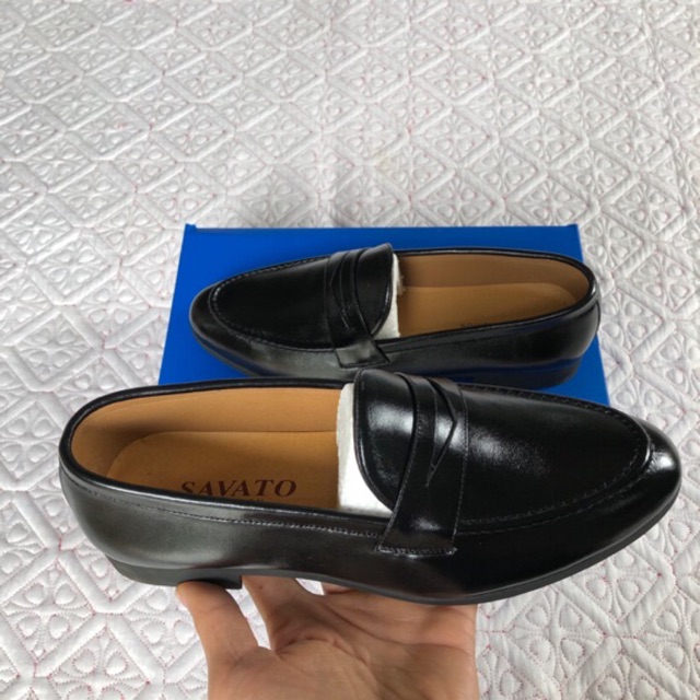 (VIDEO) GIÀY LƯỜI, GIÀY MỌI NAM DA BÒ THẬT 100% MÀU ĐEN DA TRƠN NHẴN ( FULLBOX + ĐÓN GÓT HOẶC TẤT CHÂN)